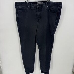 Torrid Sky High Skinny Jeans Black Denim Women's Size 24T Premium Stretch